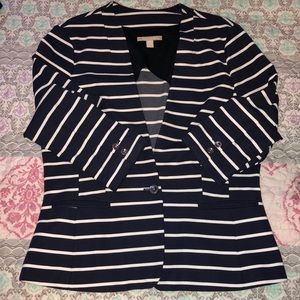 Ponti knit  banana republic blue and white blazer